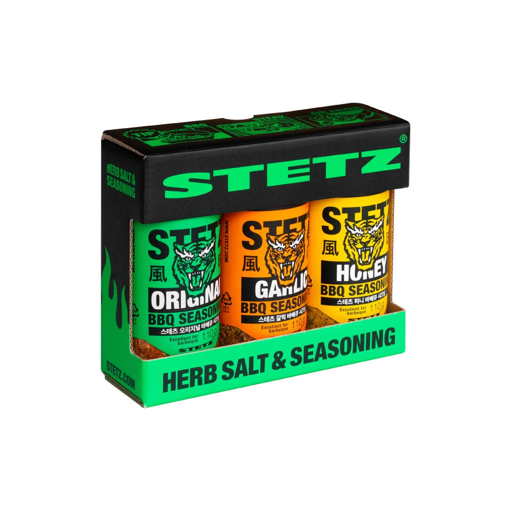 스테츠 캠핑 바베큐 스테이크 시즈닝 세트 3종 110g x 3개입 실제 상품 이미지