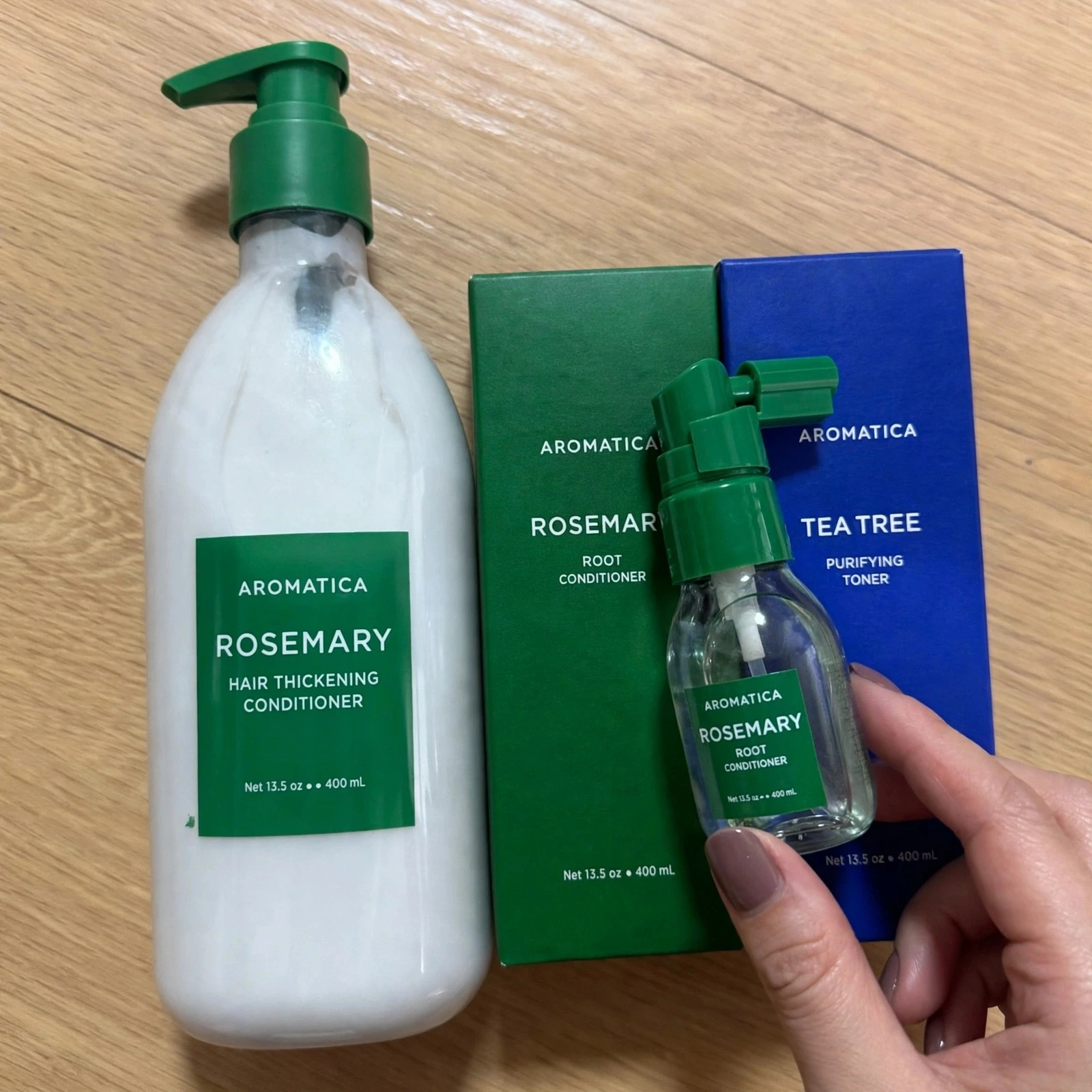 실리콘 없이 가볍게 모발 강화!아로마티카 로즈마리 헤어 씨크닝 컨디셔너 400ml30% 할인 내돈내산 추천 이유