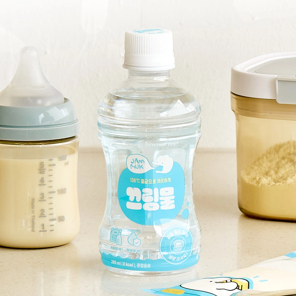잼먹 끄링물 베이비워터 아기 분유 물 280ML 20개입 실제 상품 이미지